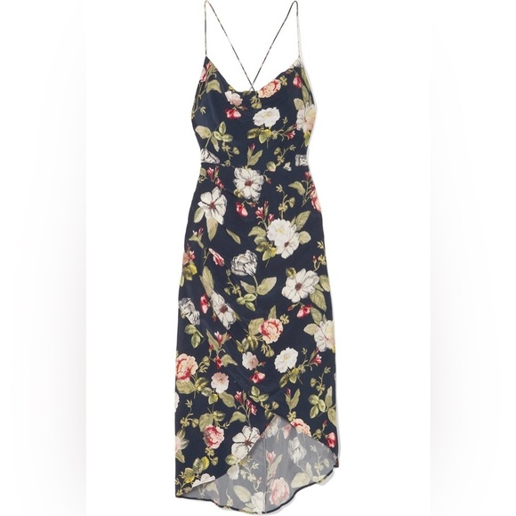 Alice + Olivia Reena Wrap-Effect Matte Satin Dress - Picture 2 of 10